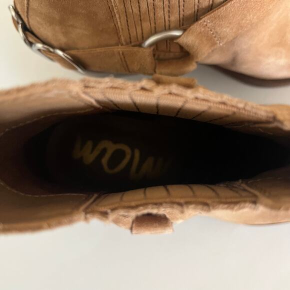 Sam Edelman ‘Bellamie’ Women's 5 Tan Suede Western Ankle Boot - Picture 5 of 9